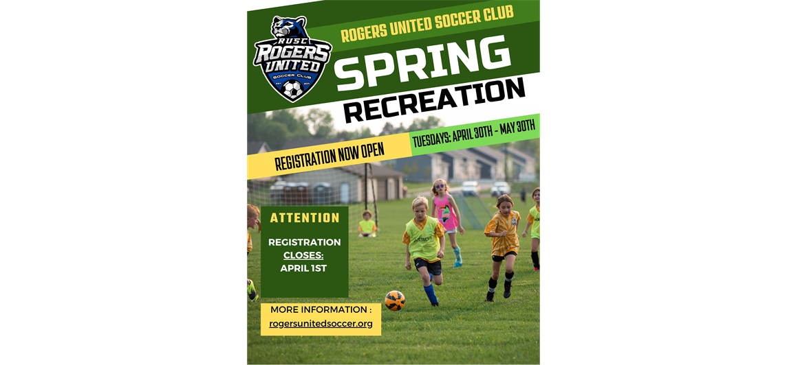 Spring rec registration closes April 1st